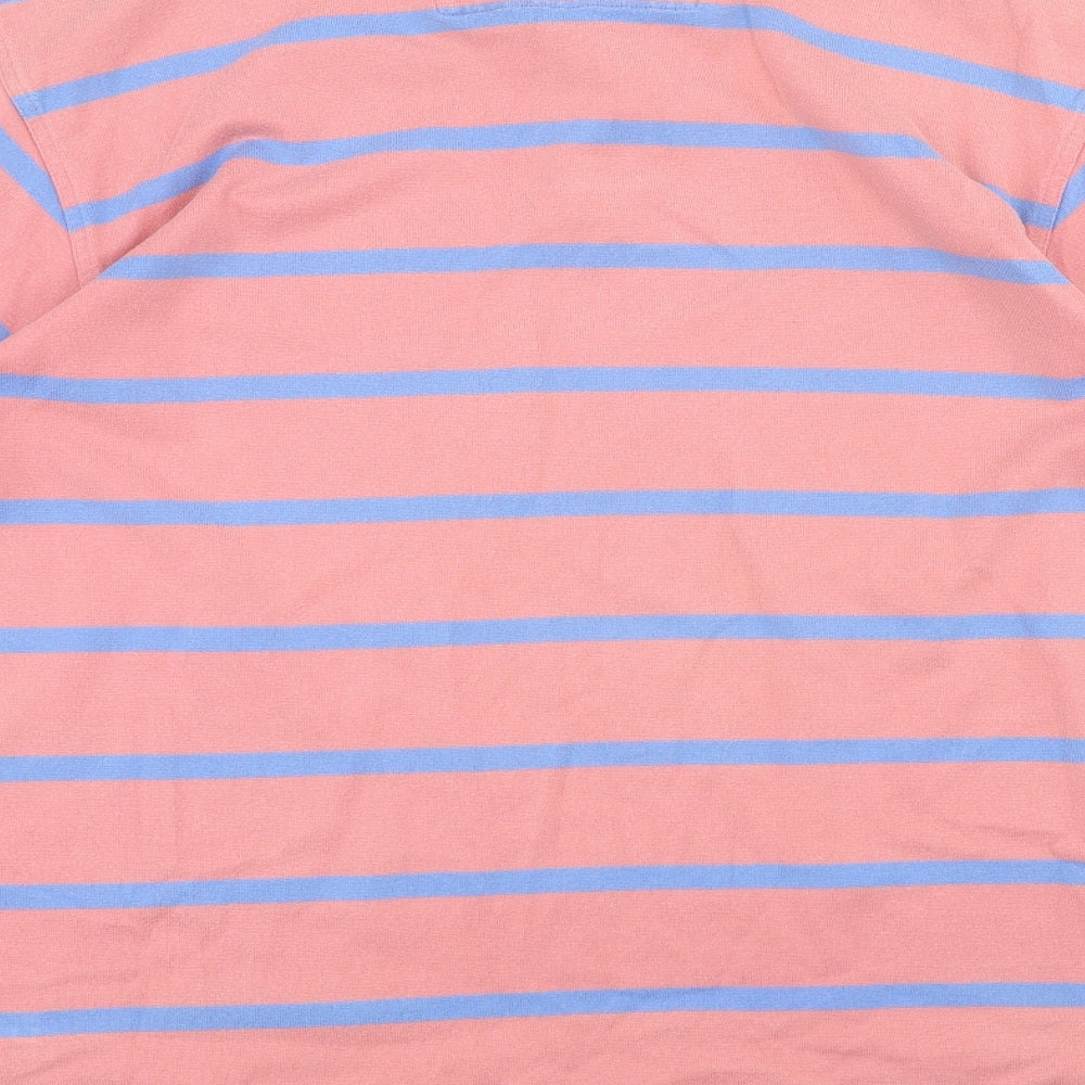 Marks and Spencer Mens Pink Striped   Polo Size XL