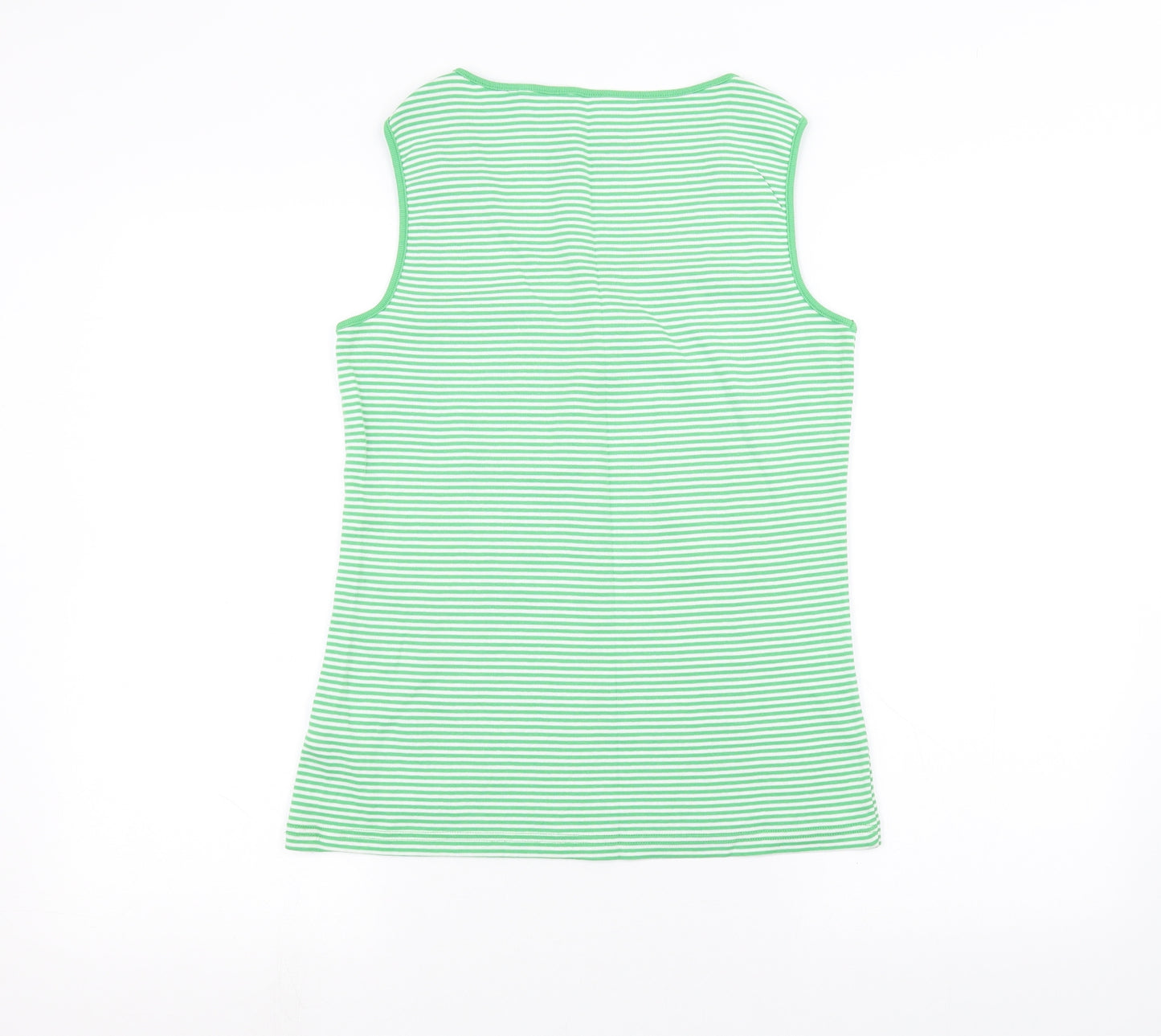 Dorothy Perkins Womens White Striped  Basic T-Shirt Size 14