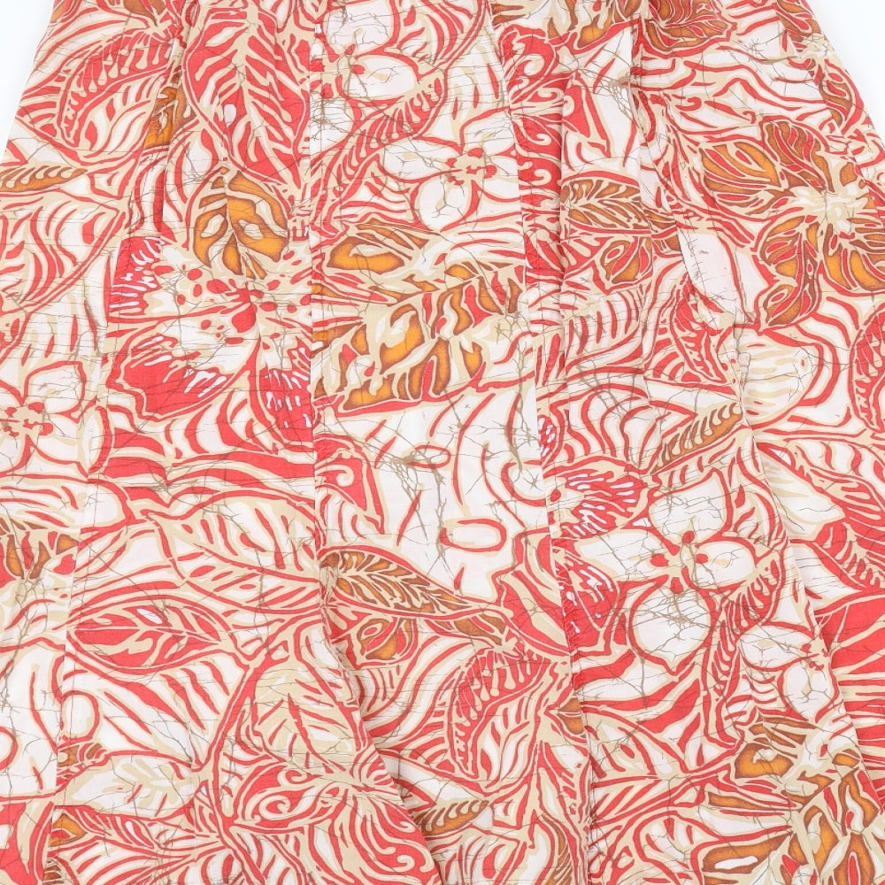 Marks and Spencer Womens White Floral  A-Line Skirt Size 10