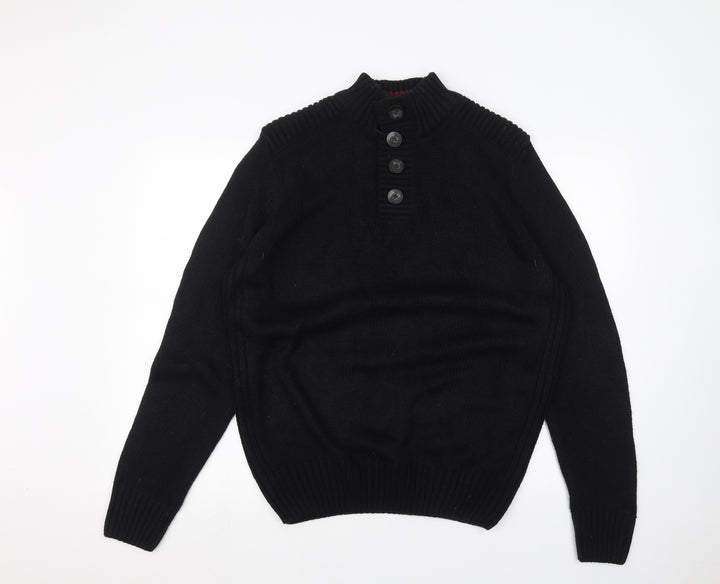 Kensington Mens Black Pullover Jumper Size L