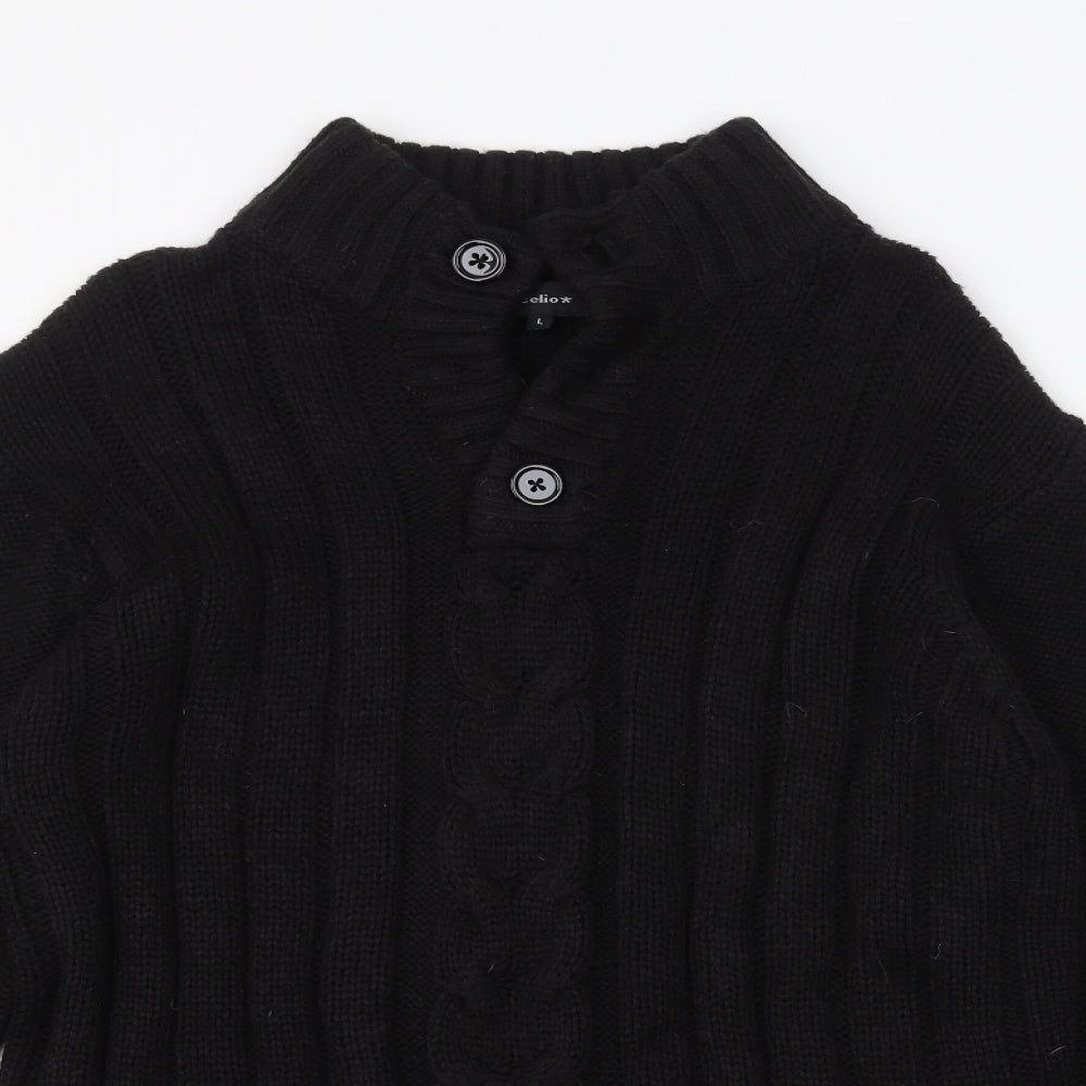 celio* Mens Black   Pullover Jumper Size L