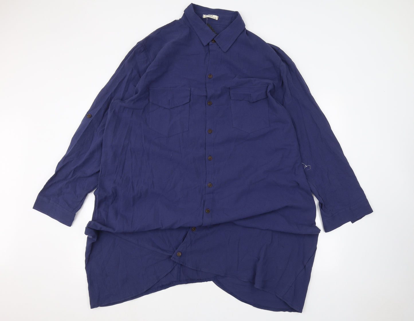 Anself Mens Blue    Dress Shirt Size 4XL