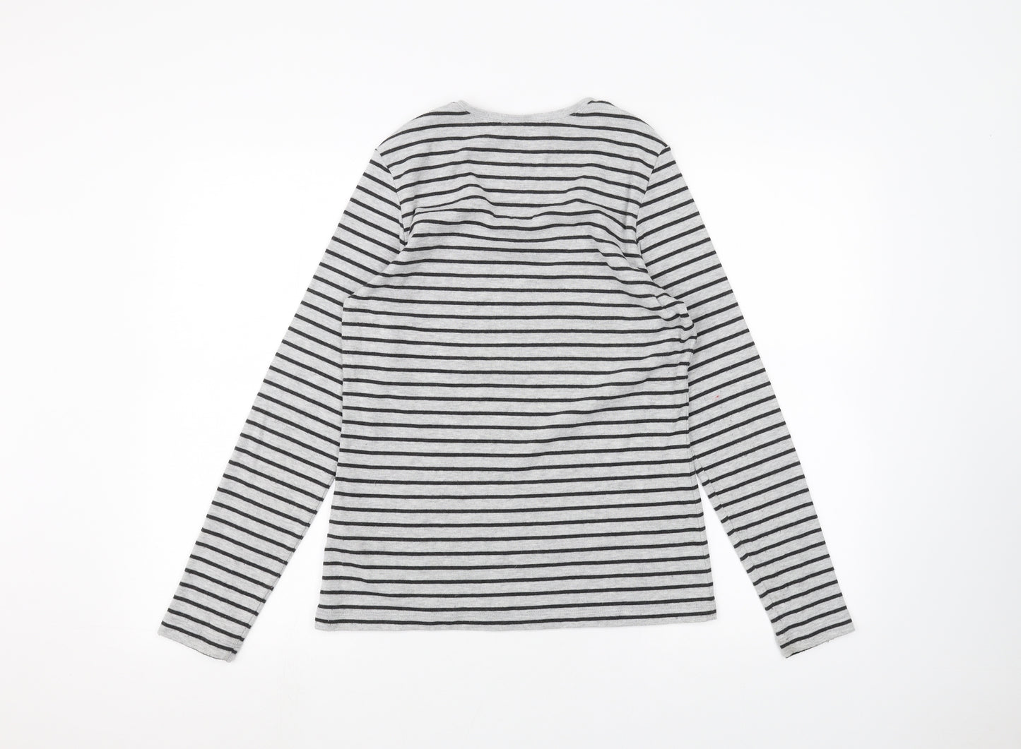 Betty Barclay Womens Grey Striped  Basic T-Shirt Size 16