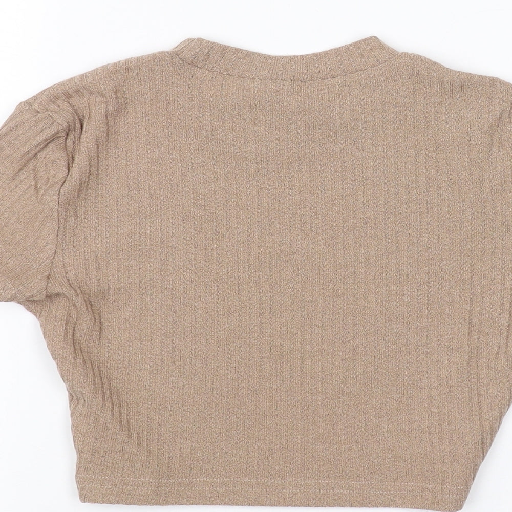 SheIn Womens Brown   Basic T-Shirt Size XS