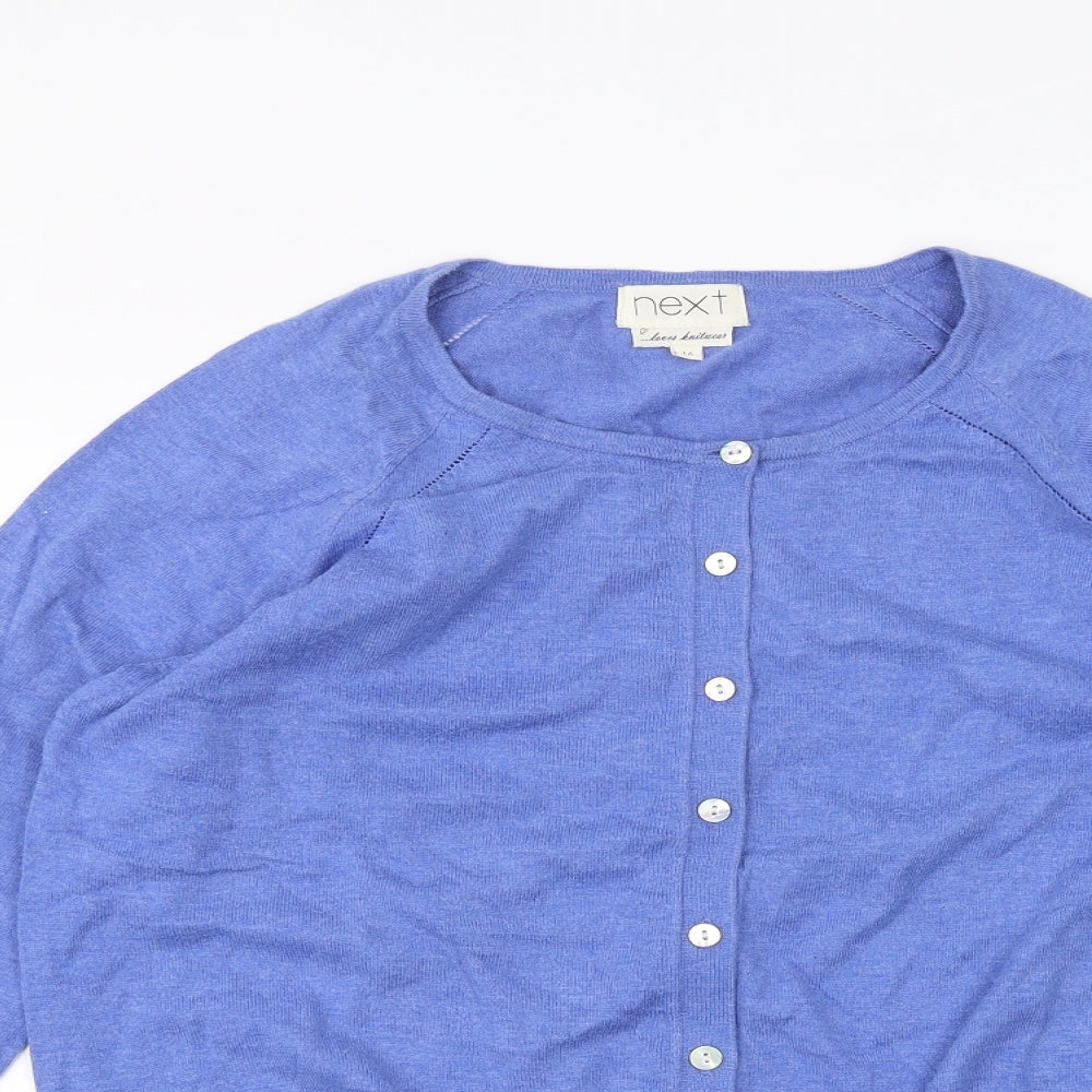 NEXT Womens Blue   Cardigan Jumper Size 16