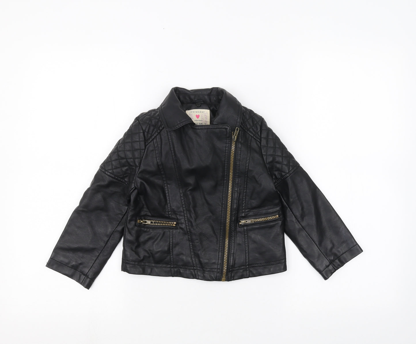 Primark Girls Black   Jacket  Size 3-4 Years
