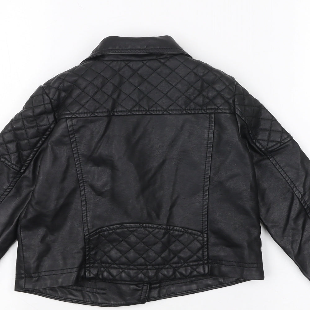 Primark Girls Black   Jacket  Size 3-4 Years