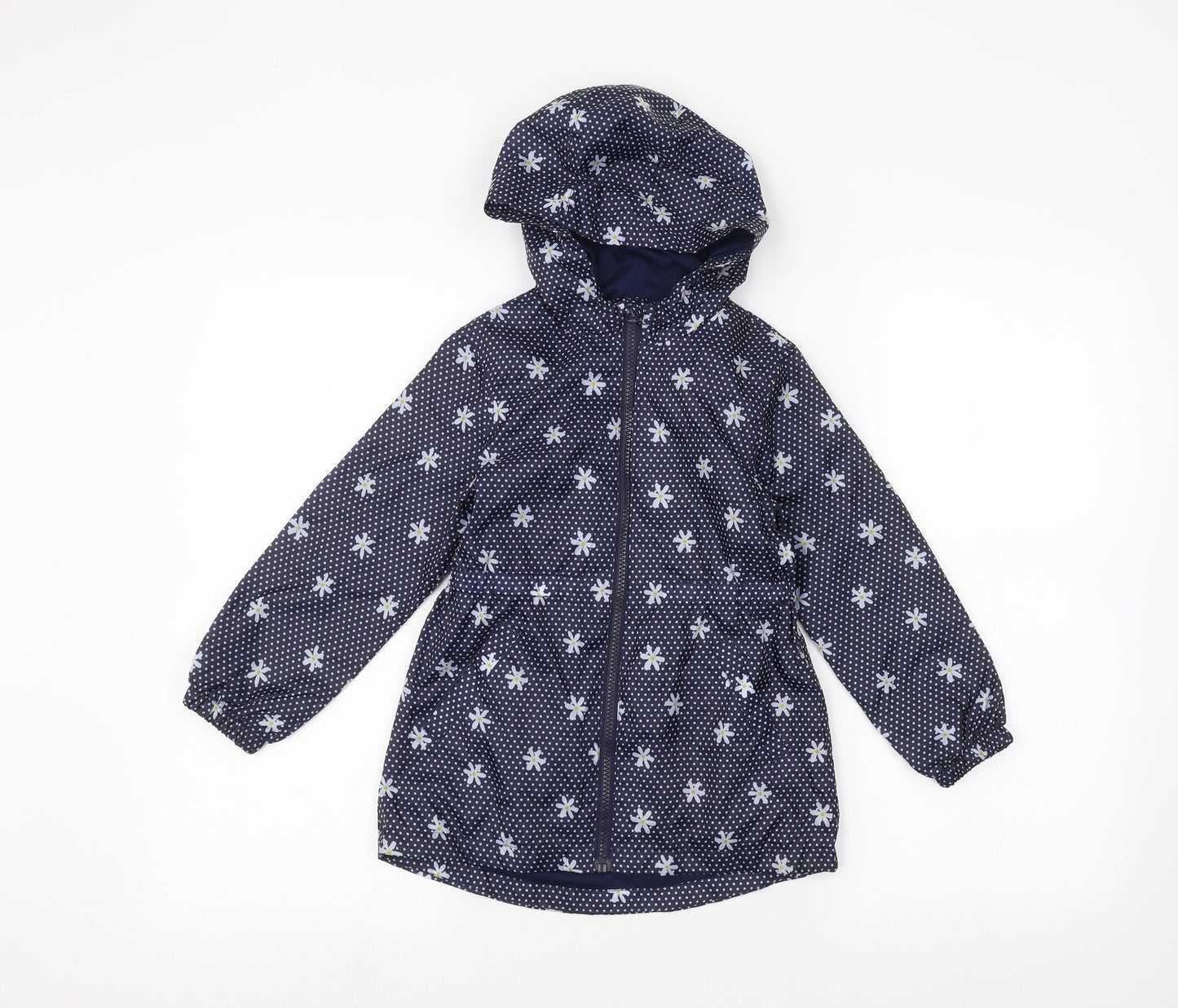 Primark Girls Blue Polka Dot  Rain Coat Coat Size 5-6 Years