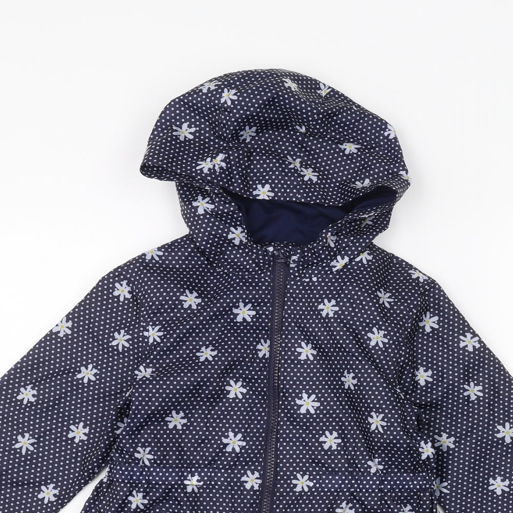 Primark Girls Blue Polka Dot  Rain Coat Coat Size 5-6 Years