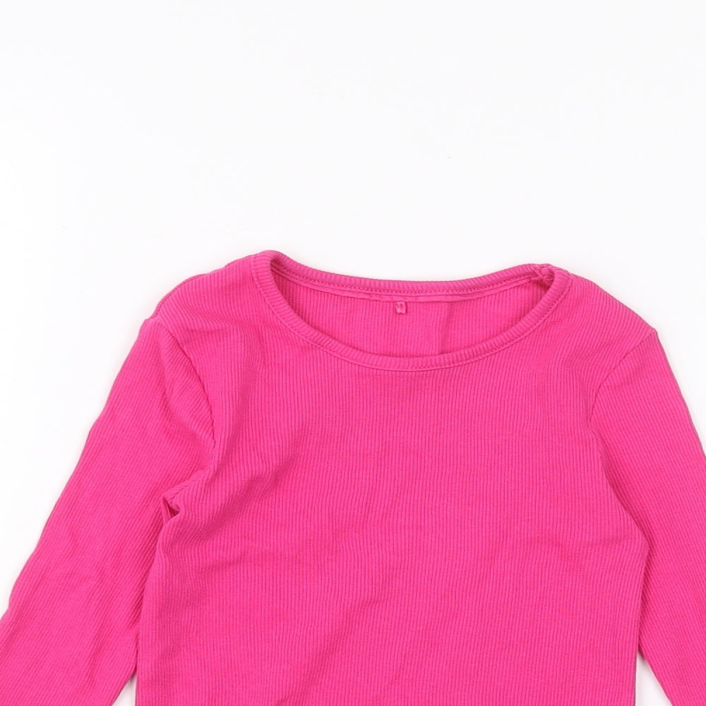 George Girls Pink   Basic T-Shirt Size 3-4 Years