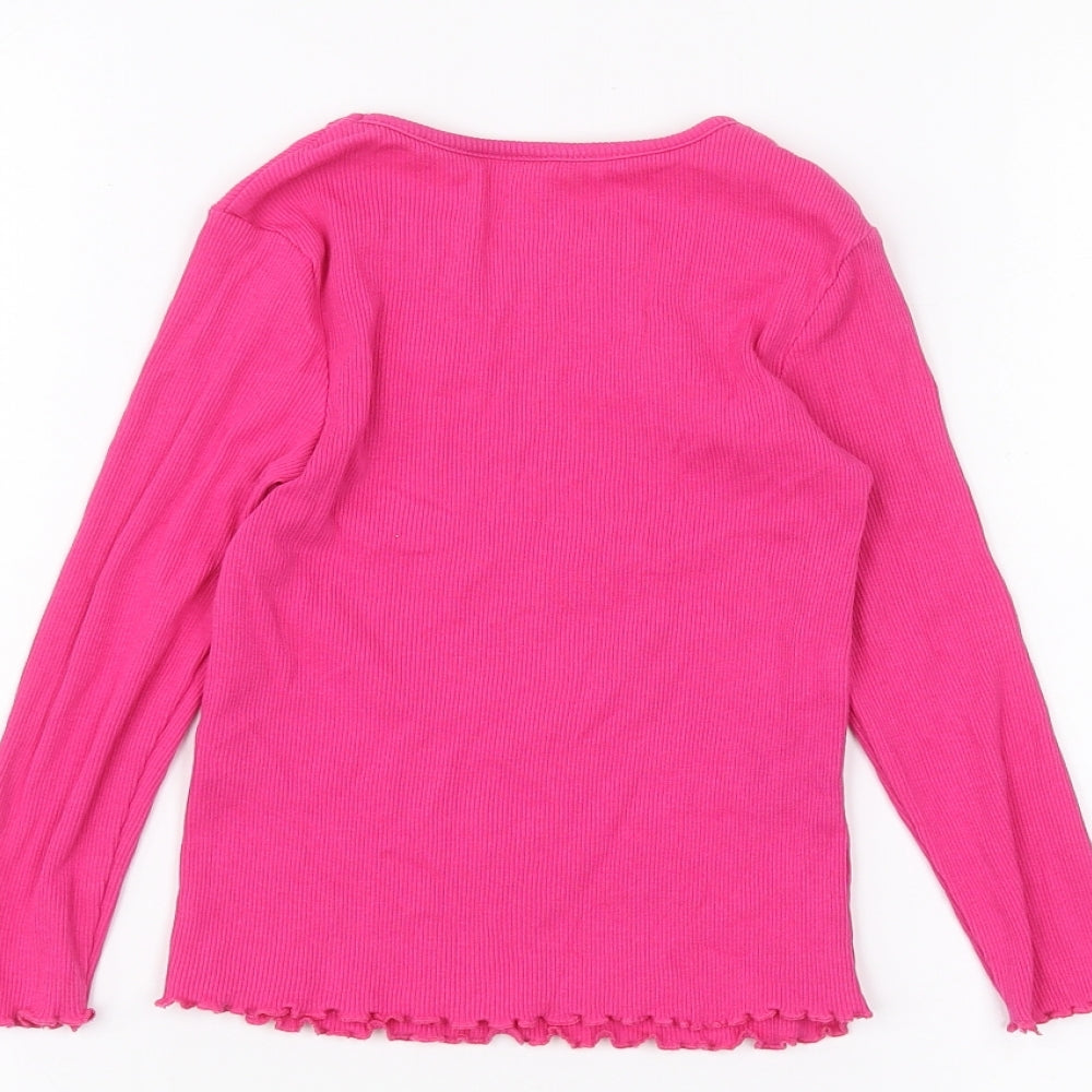 George Girls Pink   Basic T-Shirt Size 3-4 Years
