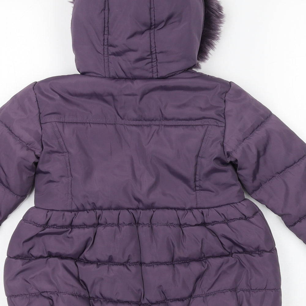 Mothercare Baby Purple   Parka Coat Size 18-24 Months