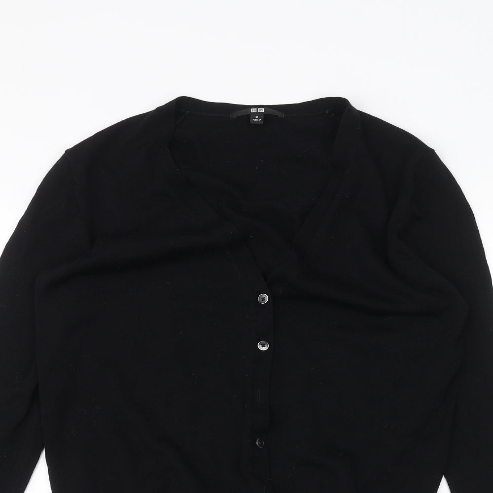 uni Womens Black   Cardigan Jumper Size M