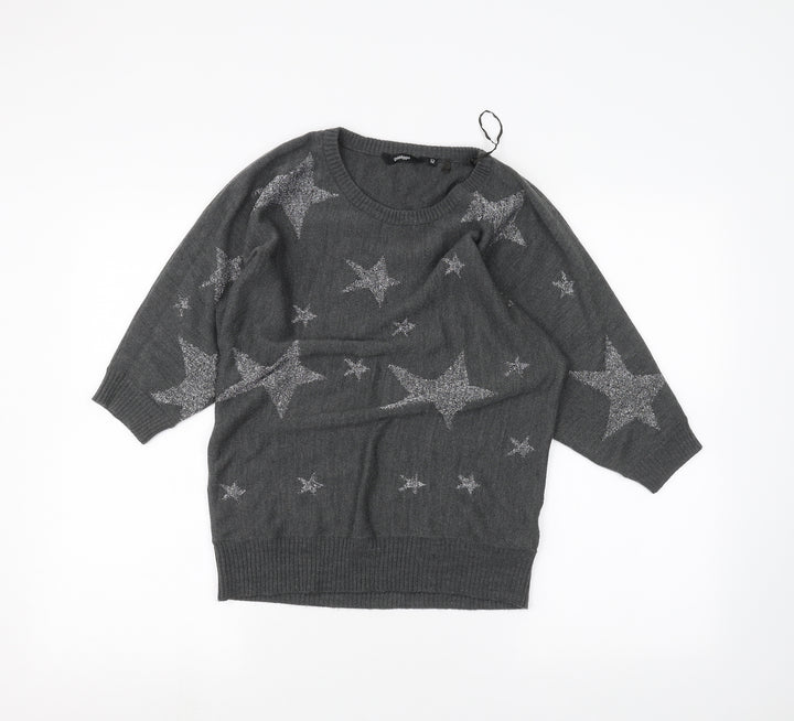 Golddigga Womens Grey Pullover Jumper Size 12