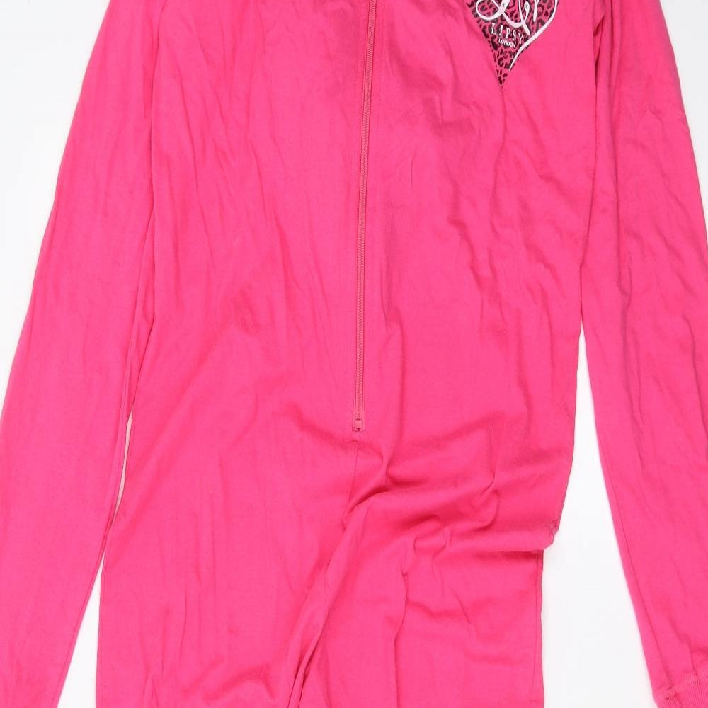 lipsy london Womens Pink Solid  Babydoll One Piece Size S
