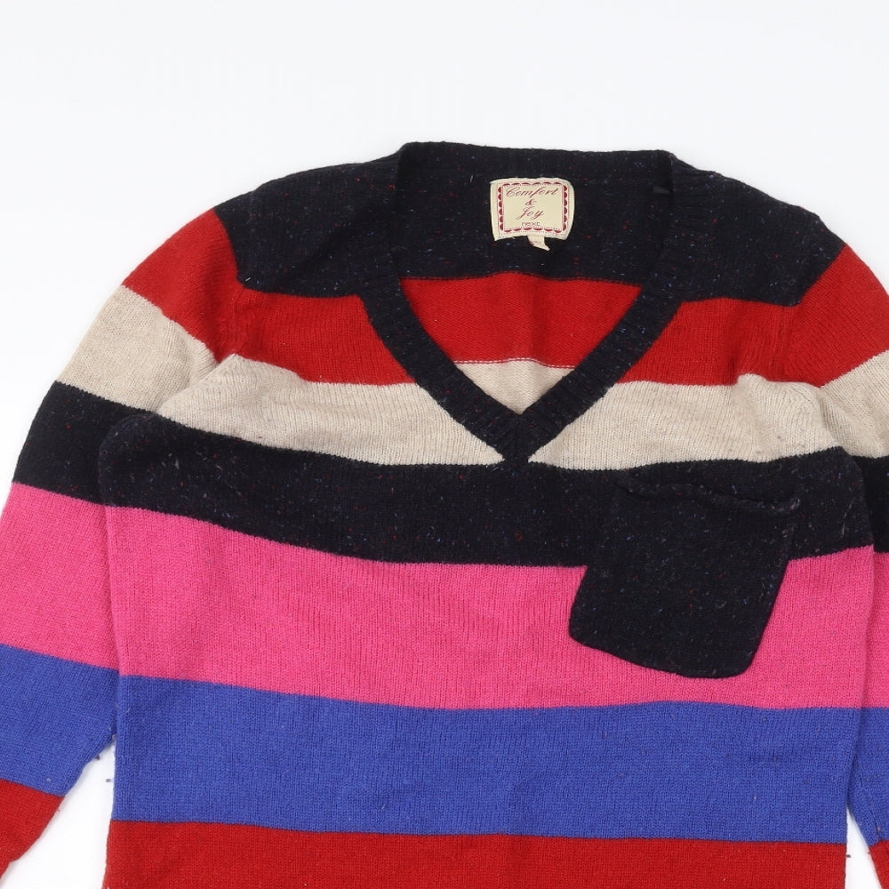 NEXT Womens Beige Striped  Pullover Jumper Size 10