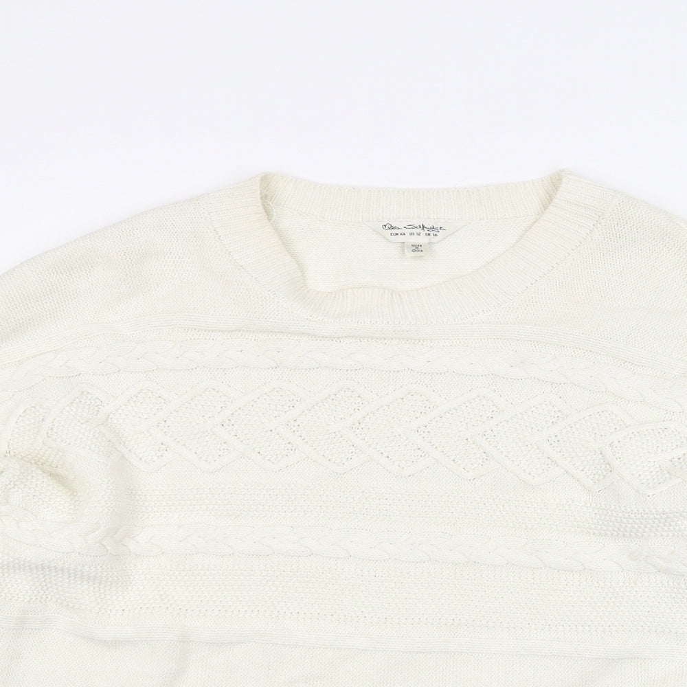 Miss Selfridge Womens White   Pullover Jumper Size 16