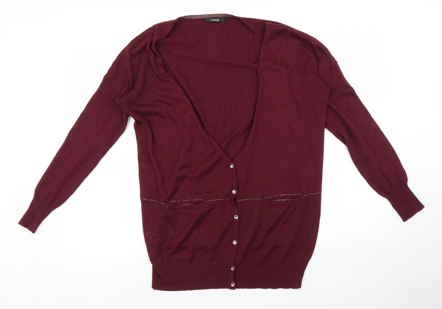 George Womens Purple   Cardigan Jumper Size 12
