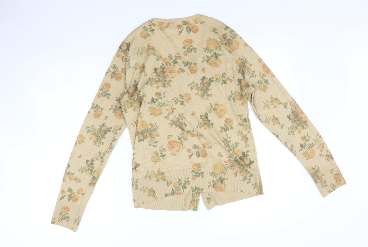 Zara Womens Multicoloured Floral  Cardigan Jumper Size L