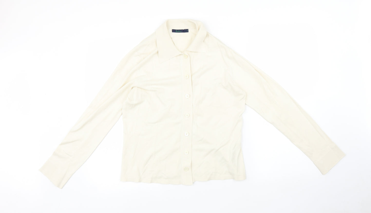Boden Womens White   Cardigan Jumper Size 14