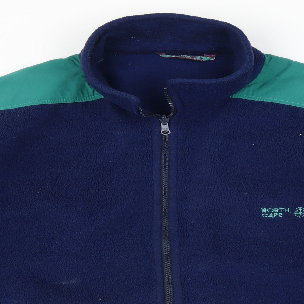 North Cape Womens Blue Striped  Jacket  Size M