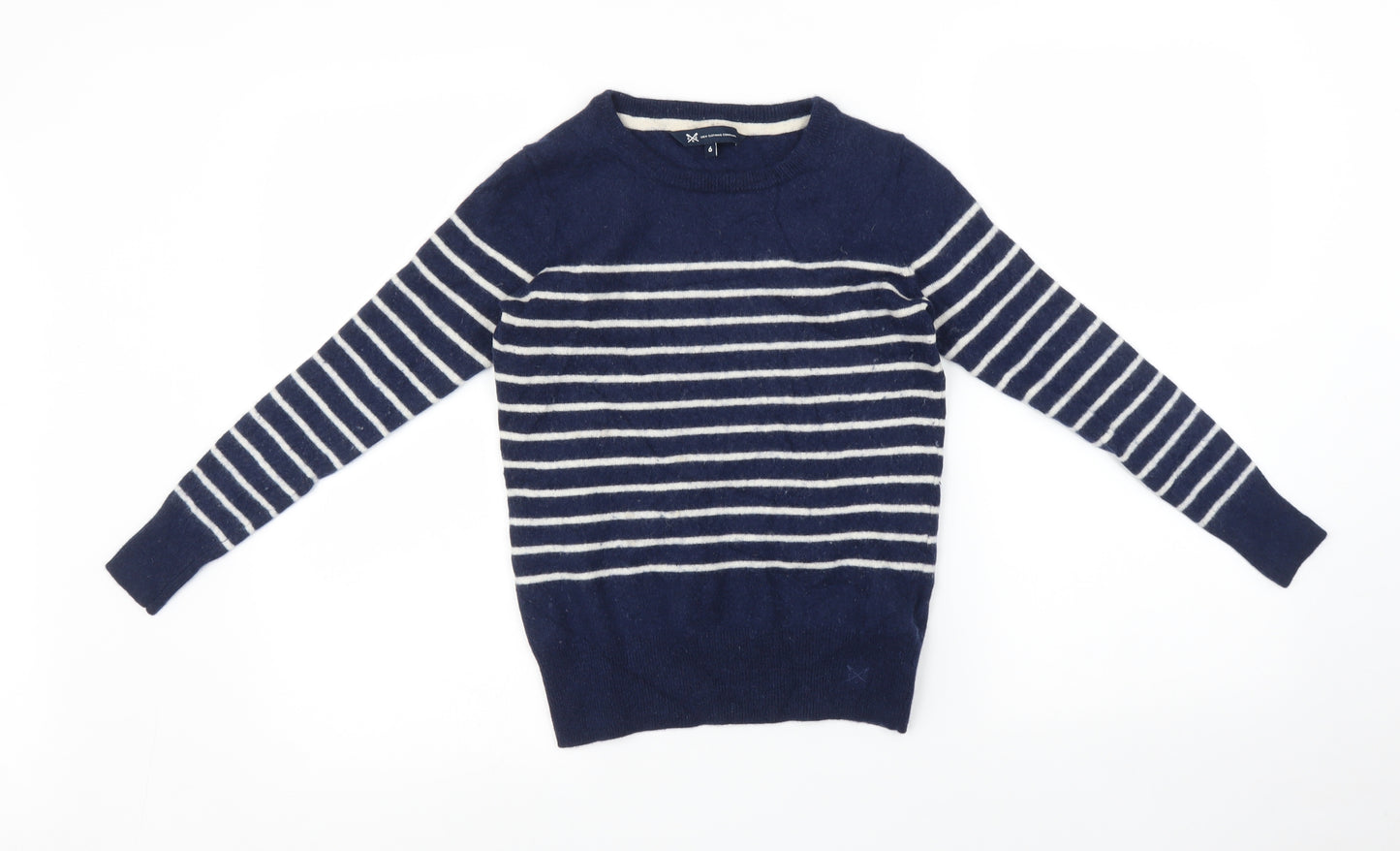 Crew Clothing Womens Multicoloured Striped  Pullover Jumper Size 6