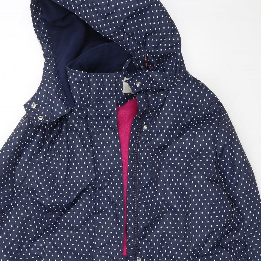 George Womens Blue Polka Dot   Jacket Size 18