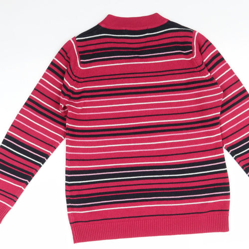 EWM Womens Multicoloured Striped  Pullover Sweatshirt Size S