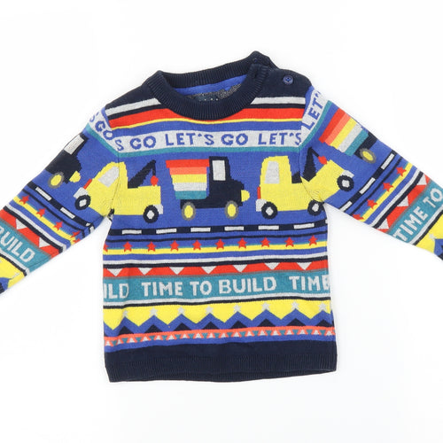 NEXT Baby Multicoloured   Pullover Jumper Size 9-12 Months  - Cars
