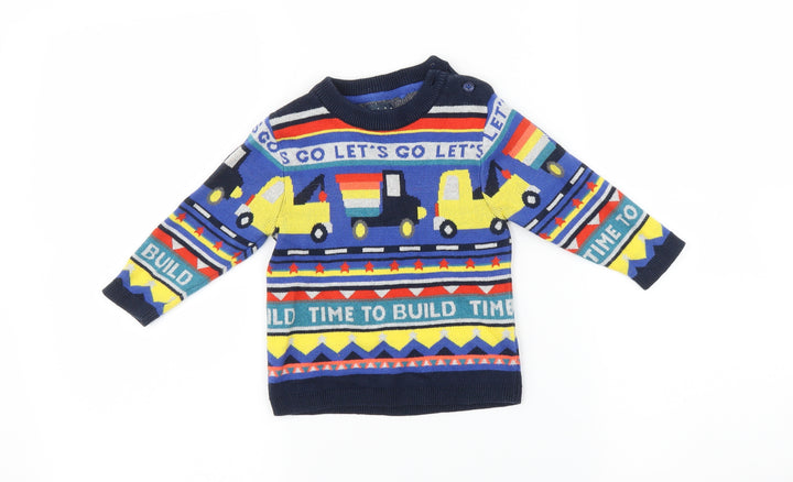 NEXT Baby Multicoloured Pullover Jumper Size 9-12 Months - Cars