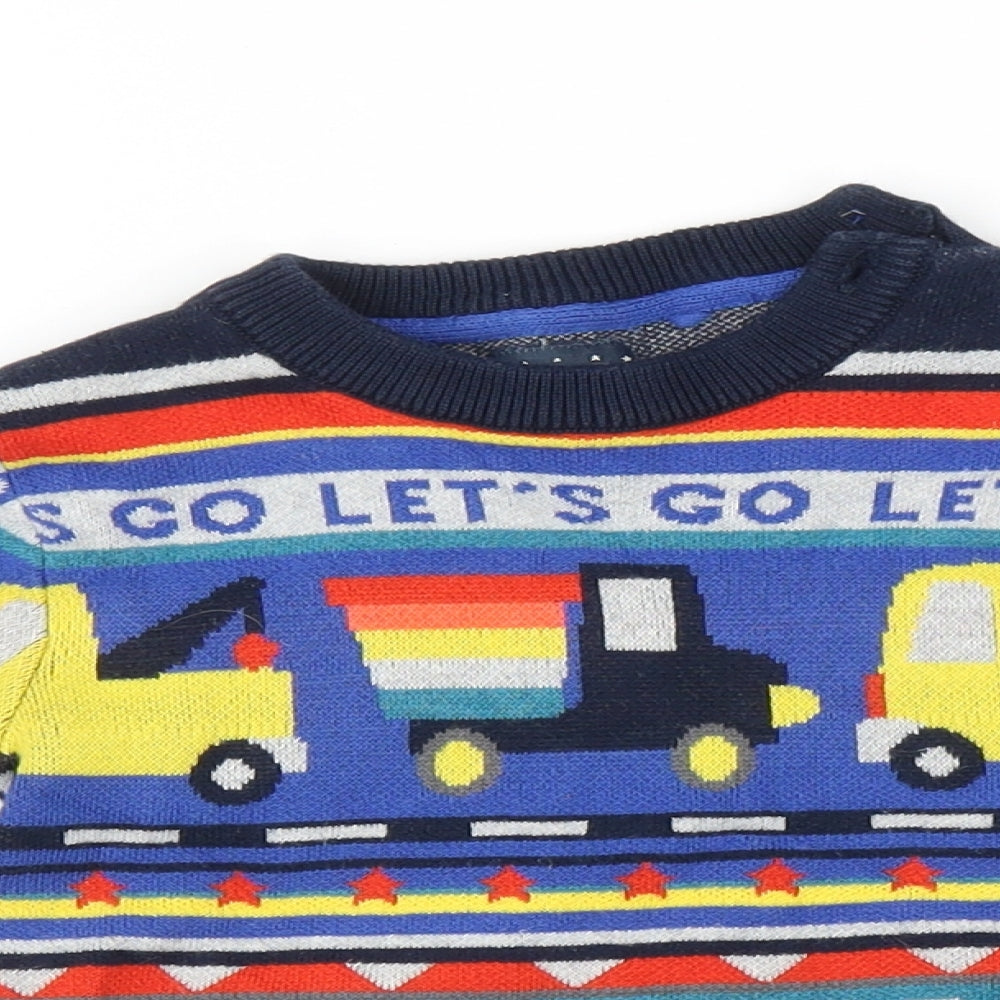 NEXT Baby Multicoloured   Pullover Jumper Size 9-12 Months  - Cars