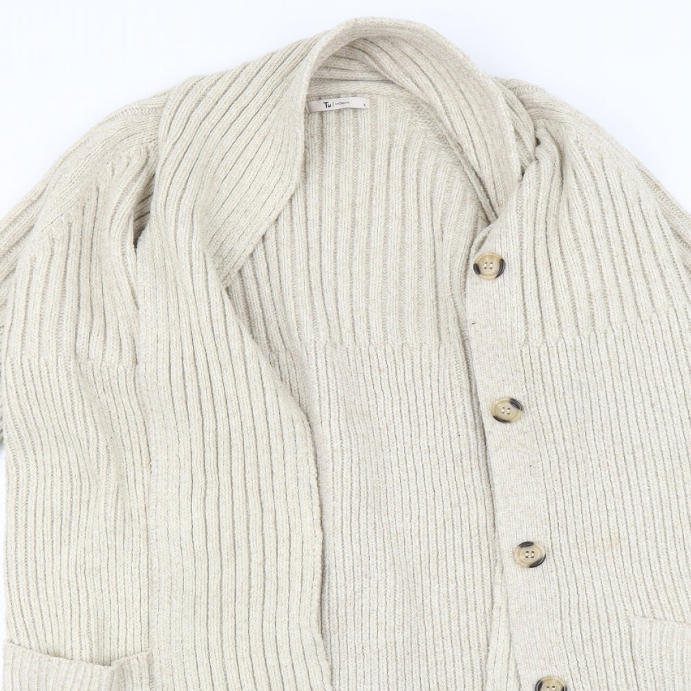 TU Womens Beige   Cardigan Jumper Size 12