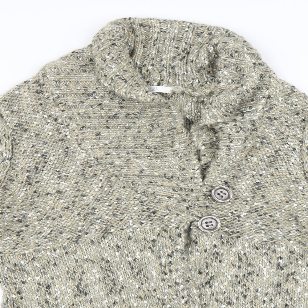 Marks and Spencer Womens Beige   Cardigan Jumper Size 16