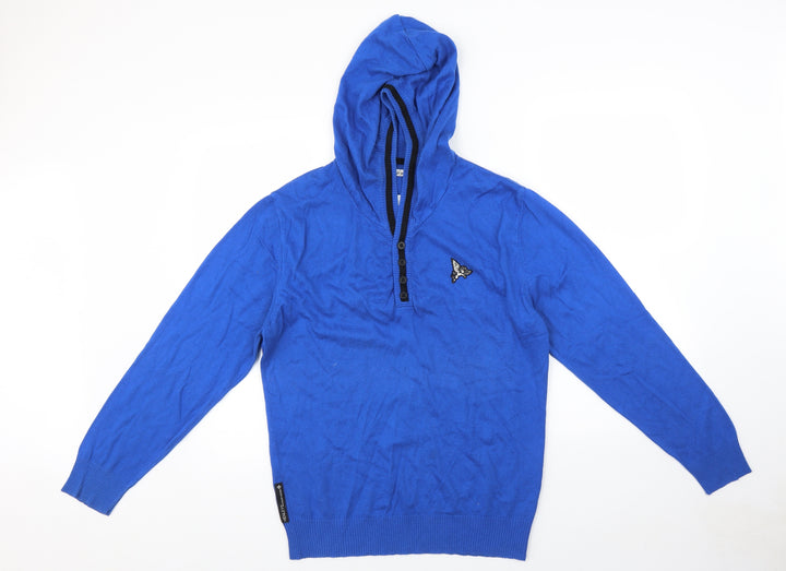 Henleys Womens Blue Pullover Hoodie Size 4