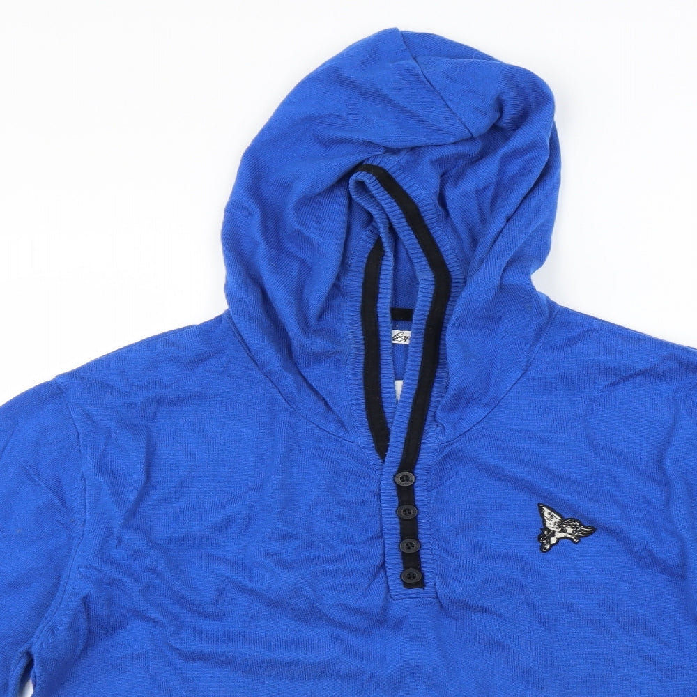 Henleys Womens Blue   Pullover Hoodie Size 4