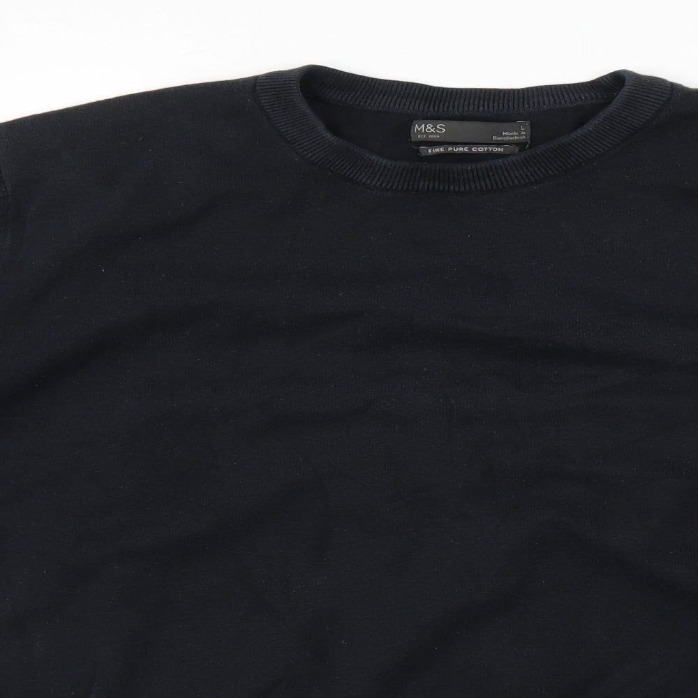 Marks and Spencer Mens Blue   Pullover Sweatshirt Size L