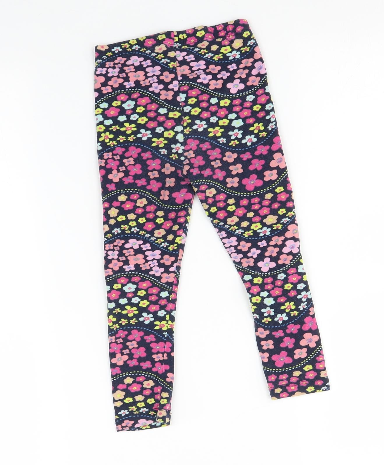 Bluezoo Girls Multicoloured Floral   Trousers Size 2-3 Years - Leggings