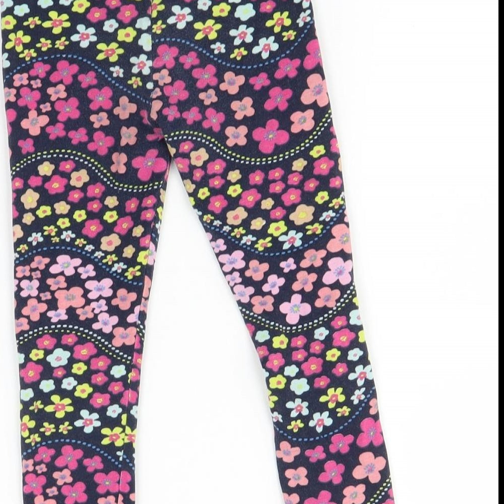 Bluezoo Girls Multicoloured Floral   Trousers Size 2-3 Years - Leggings