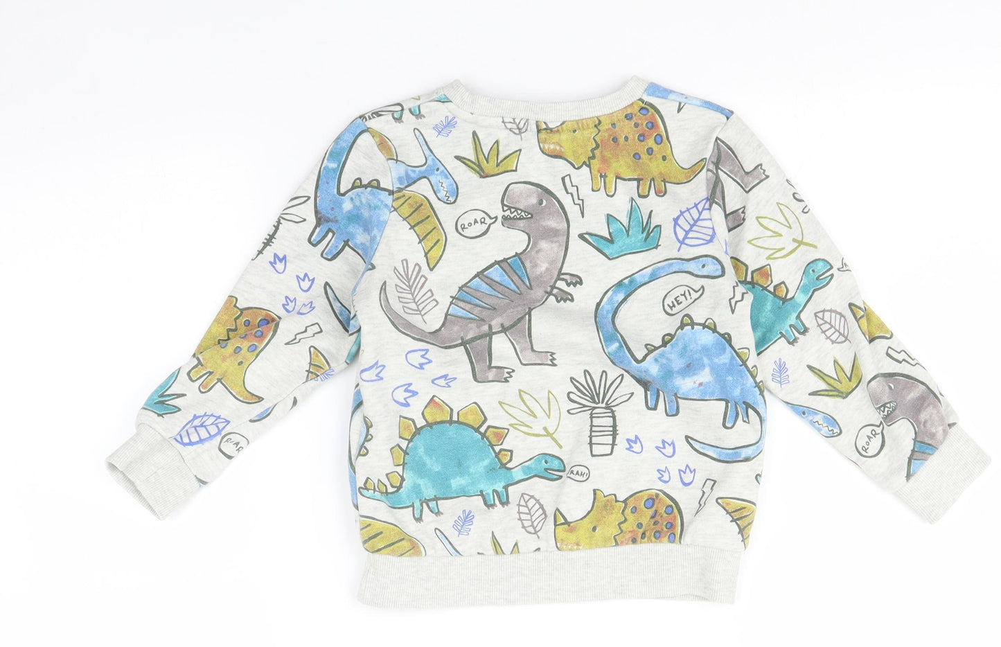 NEXT Baby Grey    Jumper Size 18-24 Months  - Dinosaur print