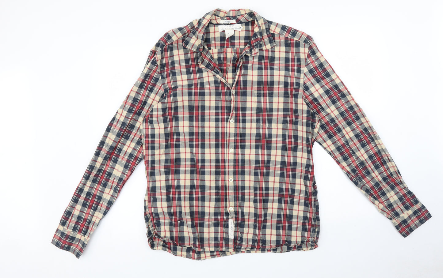 LOGG Mens Multicoloured Check   Button-Up Size L