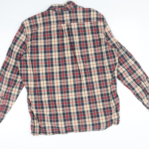 LOGG Mens Multicoloured Check   Button-Up Size L