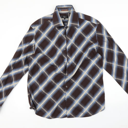 NEXT Mens Multicoloured Check   Button-Up Size L
