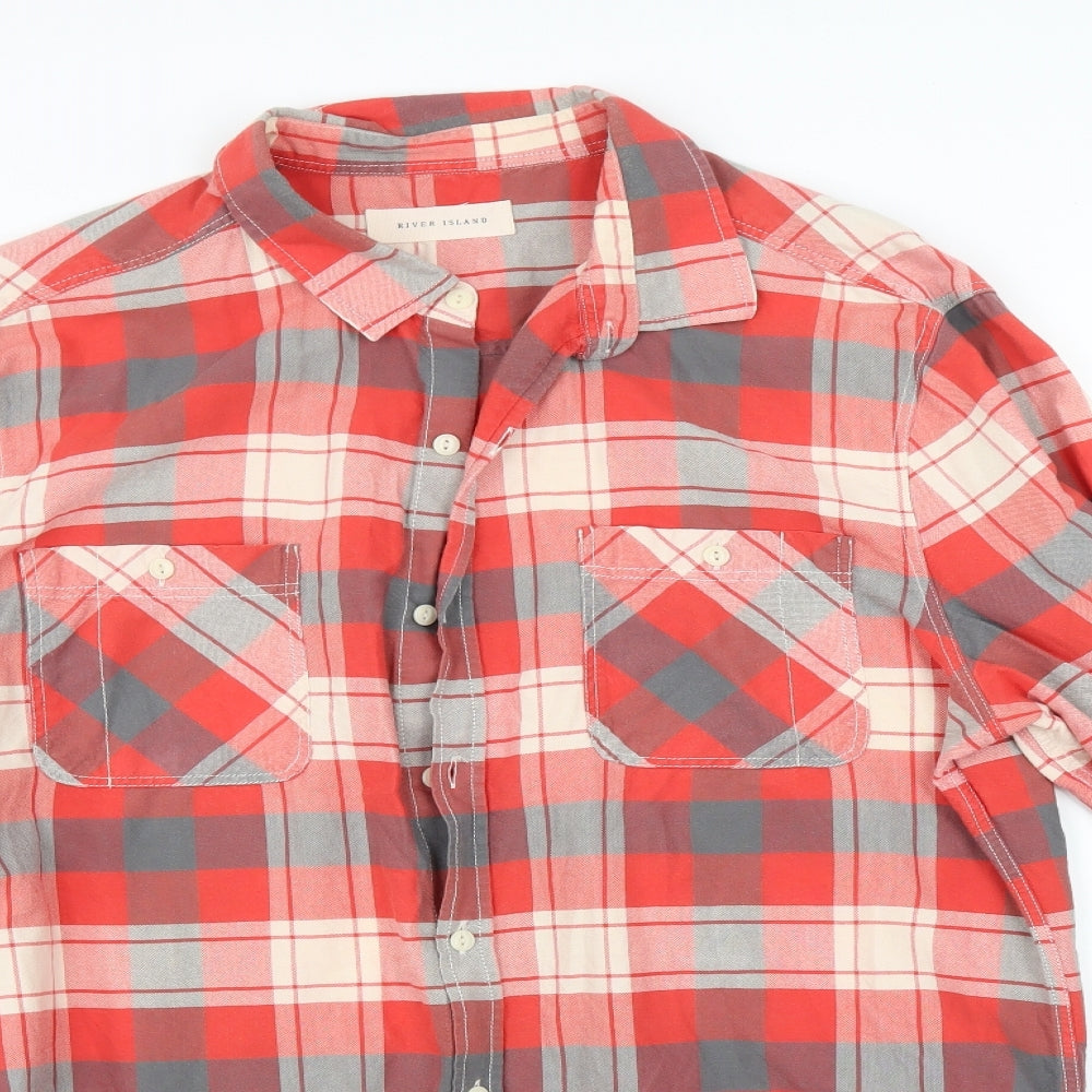 River Island Womens Red Check   Nightshirt Size XL
