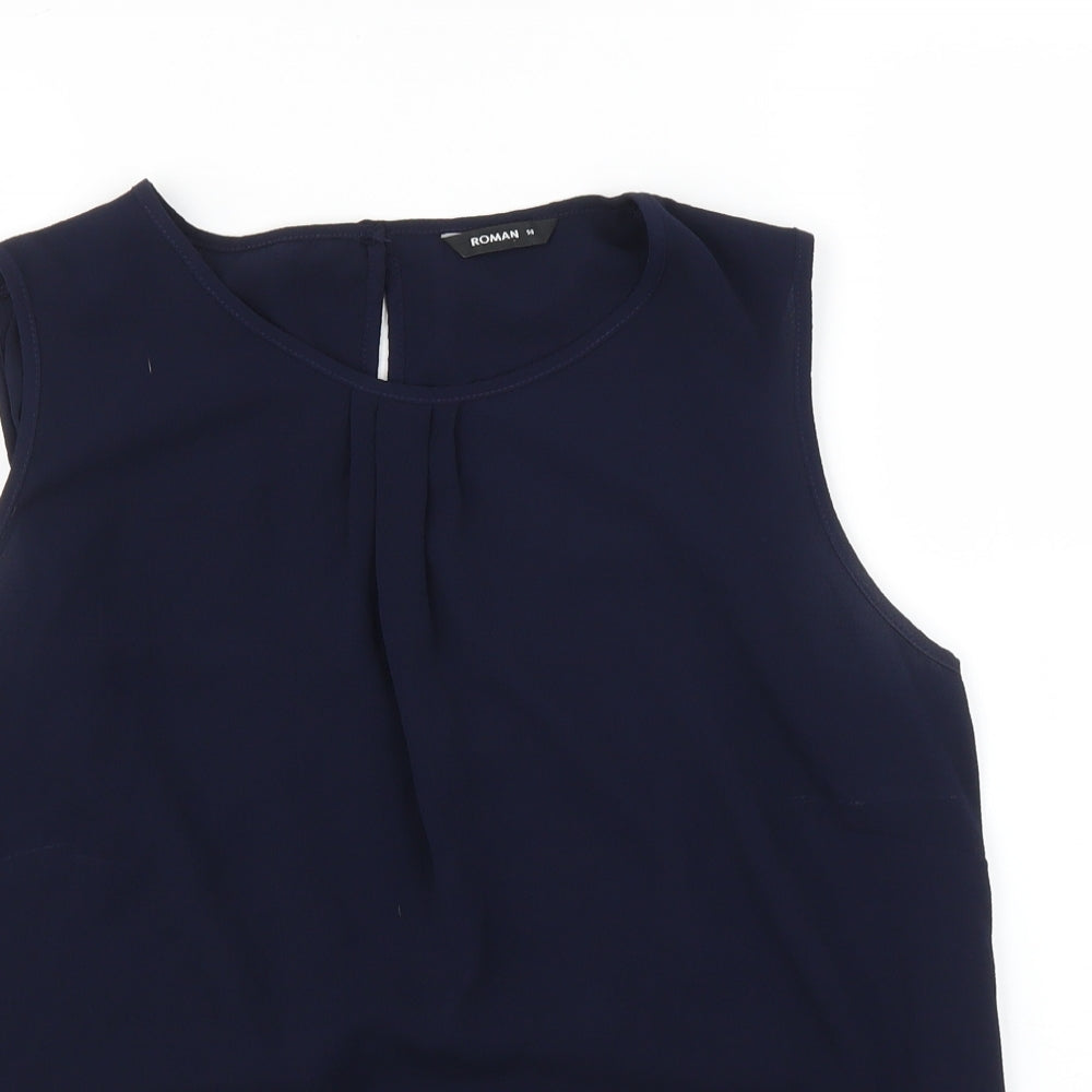 Roman Womens Blue    Blouse Size 14