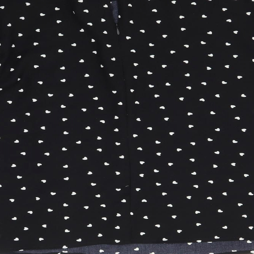 SheIn Womens Black Polka Dot   Blouse Size XL