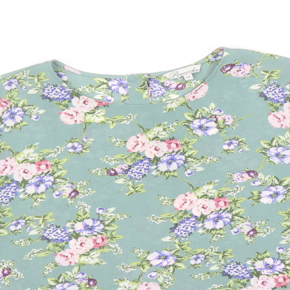Peacocks Womens Multicoloured Floral   Blouse Size 14
