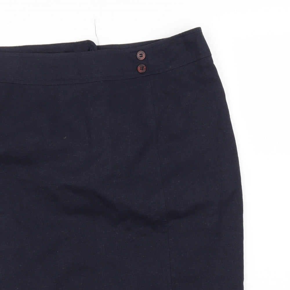 BHS Womens Blue   Straight & Pencil Skirt Size 14