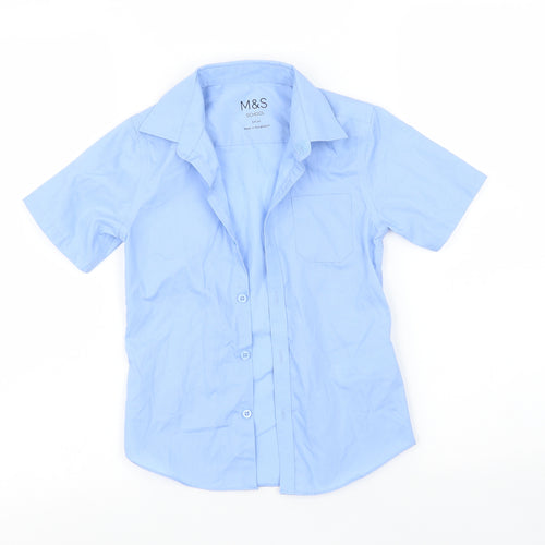 Marks and Spencer Boys Blue    Button-Up Size 5-6 Years  - School