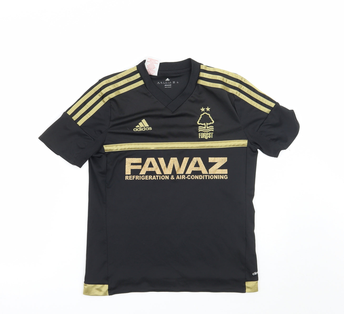 adidas Boys Black   Basic T-Shirt Size 11-12 Years  - Nottingham Forest