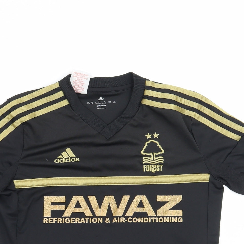 adidas Boys Black   Basic T-Shirt Size 11-12 Years  - Nottingham Forest